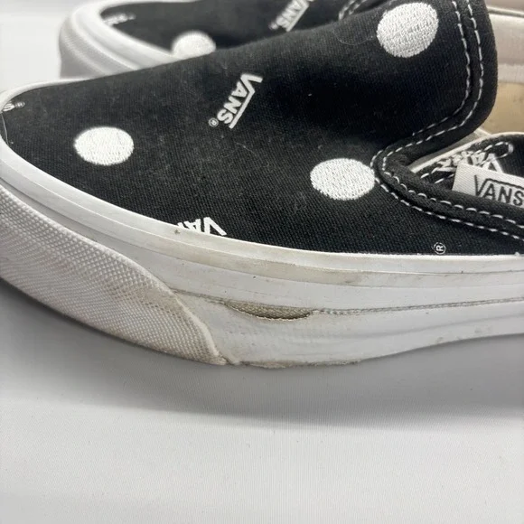 Vans Slip-On Women Size 7 Black Polka Dot Vault Originals Sneakers - Picture 4 of 9